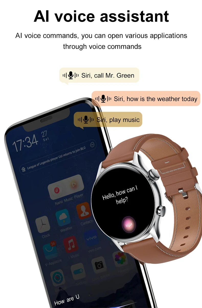 2026 New Smartwatch Women AMOLED HD Screen Always On Display Bluetooth Call IP68 Waterproof GPS Smart Men Watch For Android ios