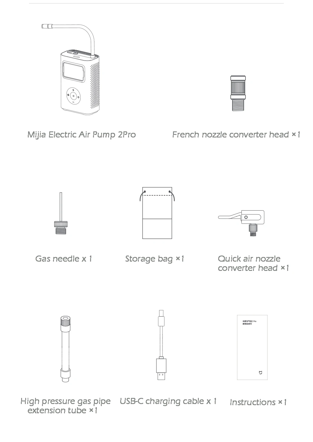 Xiaomi Mijia Air Pump 2Pro Portable Electric Air Compressor Mi Inflatable Treasure 150psi High Pressure Motorcycle Car Soccer