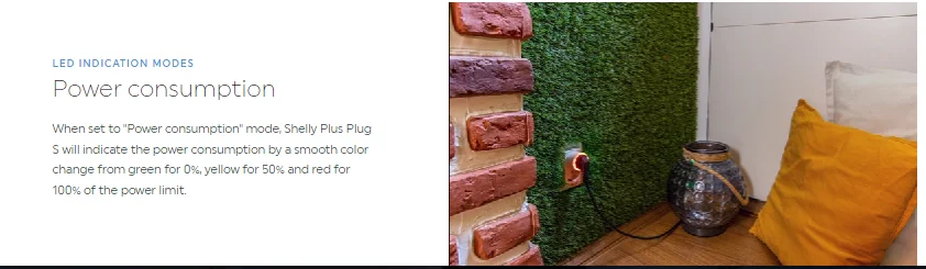 Shelly Plus Plug UK Manage Power Supplies 12A LED Indications Keep Aware Power Consumption Current State Embedded Webserve