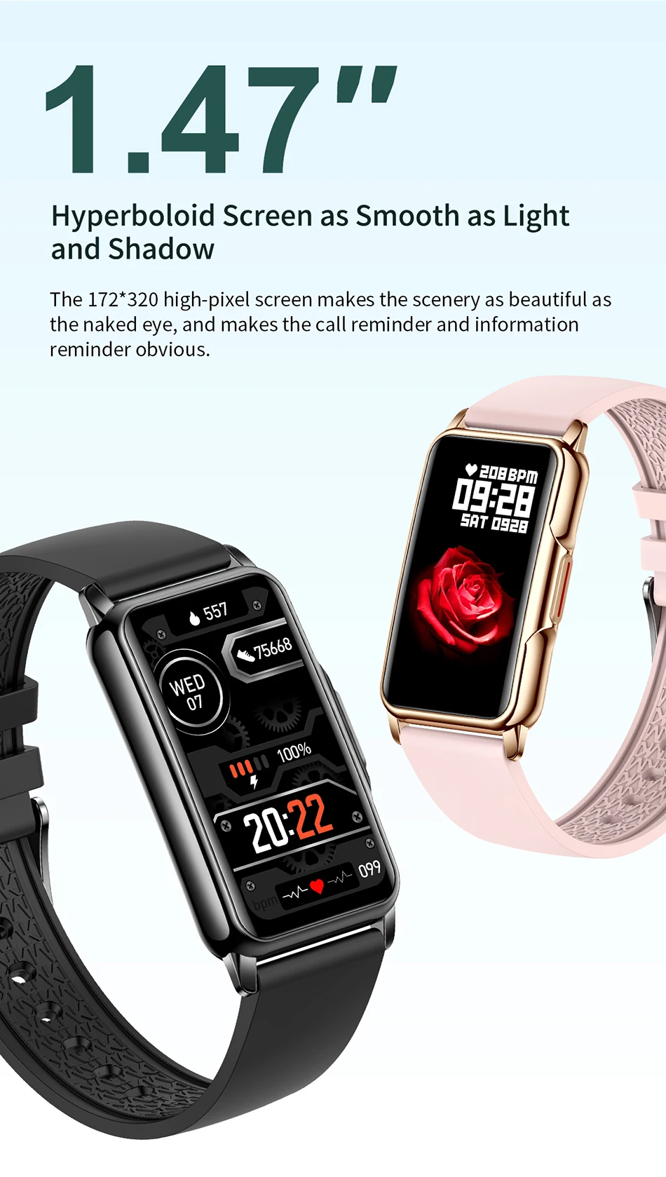 LIGE Smart Watch Women Full Touch Screen Bluetooth Call IP67 Waterproof Sports Fitness Tracker Smartwatch Women