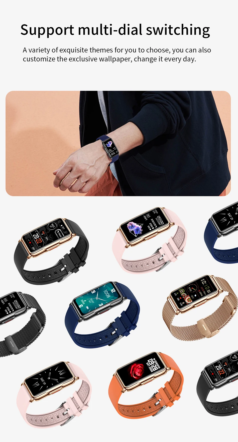 LIGE Smart Watch Women Full Touch Screen Bluetooth Call IP67 Waterproof Sports Fitness Tracker Smartwatch Women