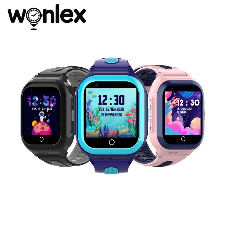 Wonlex Kids Smart Watch WiFi GPS LBS Tracker 4G Video Camera Phone Watch KT24SPlus Android8.1 Whatsapp