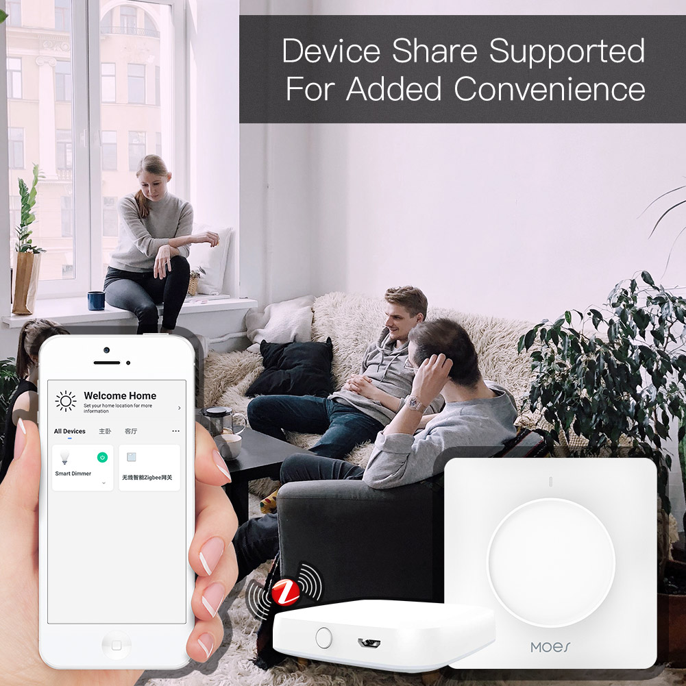 New ZigBee Smart Rotary/Touch Light Dimmer Switch Smart Life/Tuya APP Remote Control Works with Alexa Google Voice Assistants EU