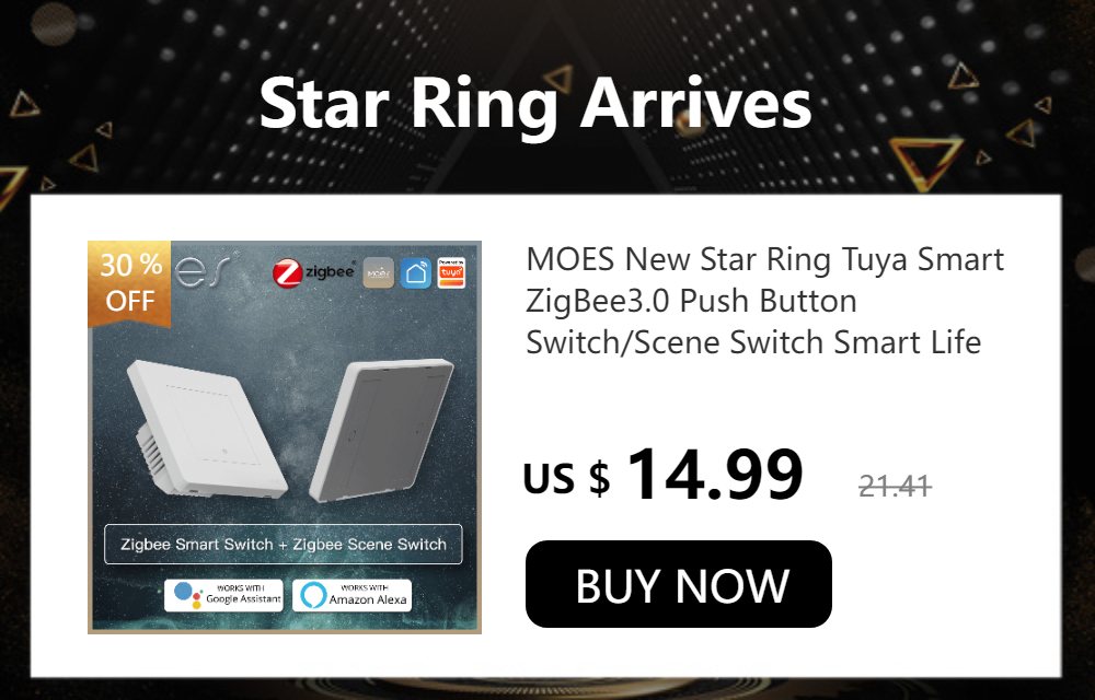 New ZigBee Smart Rotary/Touch Light Dimmer Switch Smart Life/Tuya APP Remote Control Works with Alexa Google Voice Assistants EU