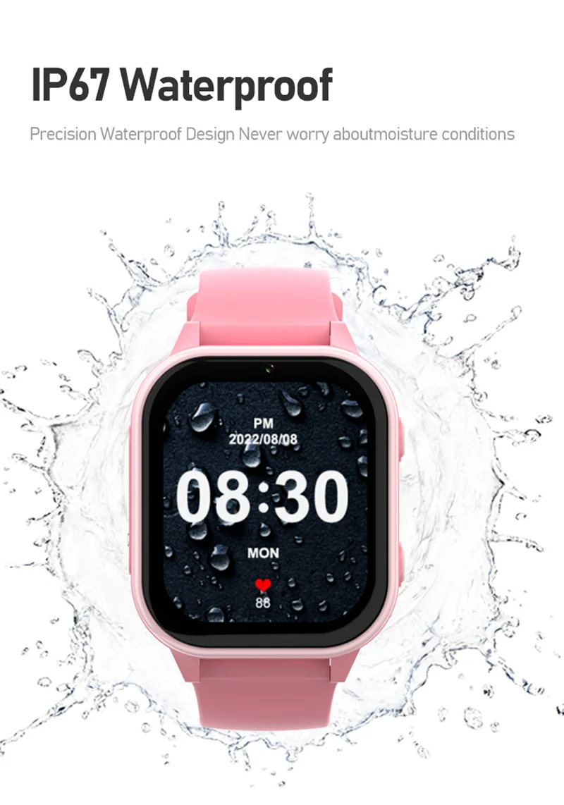4G Smart Watch Kid SOS GPS WiFi Wristwatch Whatsapp KT19Pro MAX Android8.1 with Video Call Camera Monitor Children Smartwatch