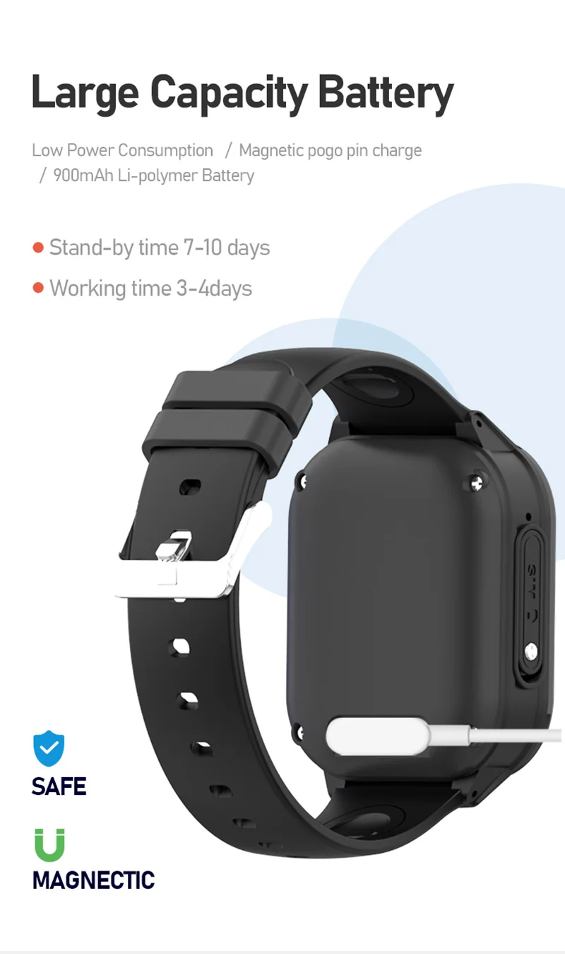 4G Smart Watch Kid SOS GPS WiFi Wristwatch Whatsapp KT19Pro MAX Android8.1 with Video Call Camera Monitor Children Smartwatch