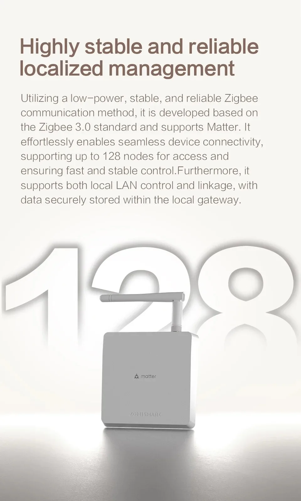Zemismart Matter Zigbee Thread Hub Smart Home Bridge Matter Gateway Work with Tuya App Support Google Home Smartthings HA