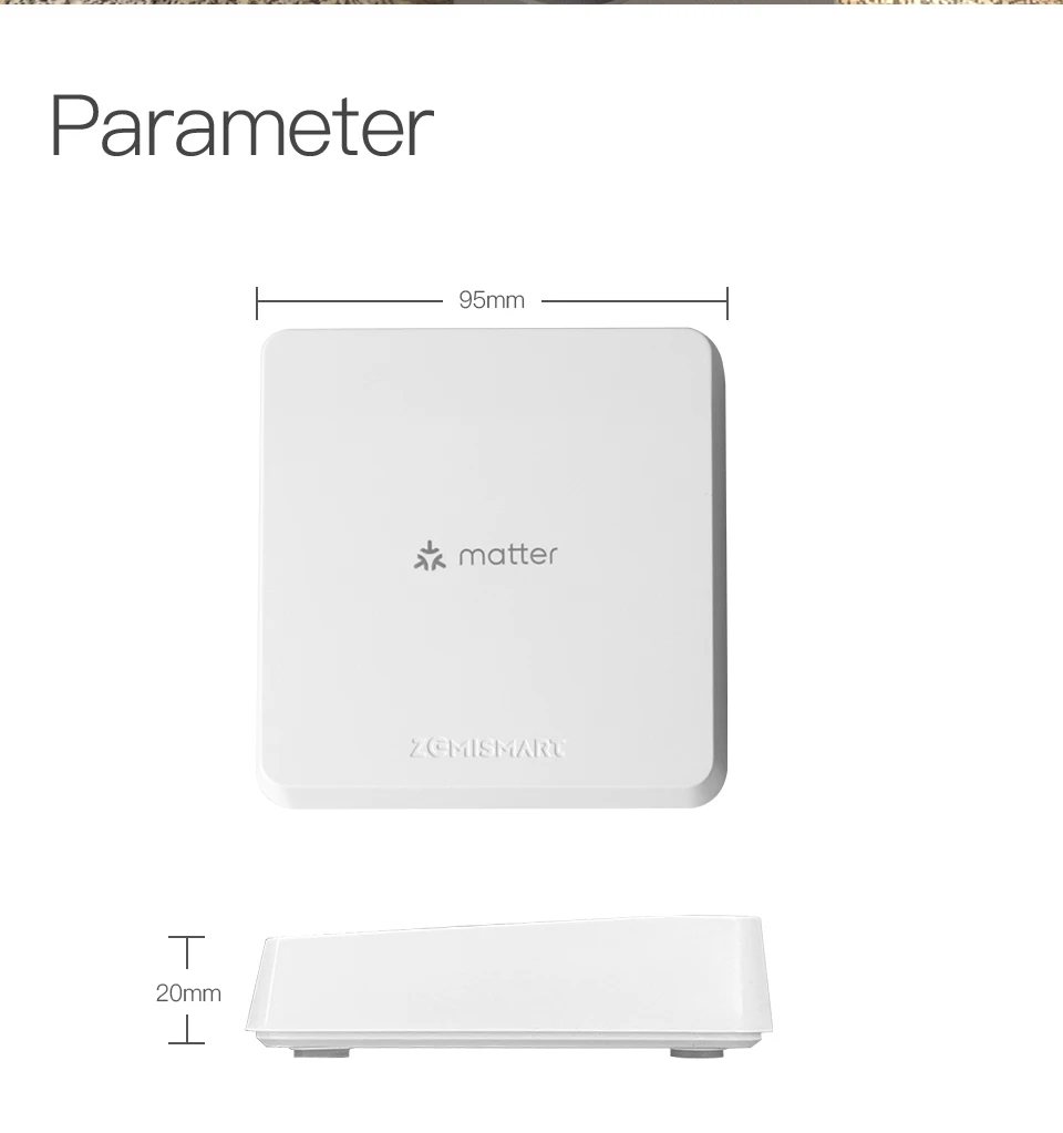 Zemismart Matter Zigbee Thread Hub Smart Home Bridge Matter Gateway Work with Tuya App Support Google Home Smartthings HA