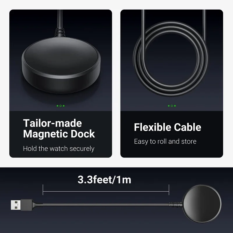10PCS Charger Cable for Samsung Galaxy Watch 6/5/5Pro/4 Classic 41mm 46mm Active 2 40mm 44mm USB Wireless Charging Dock