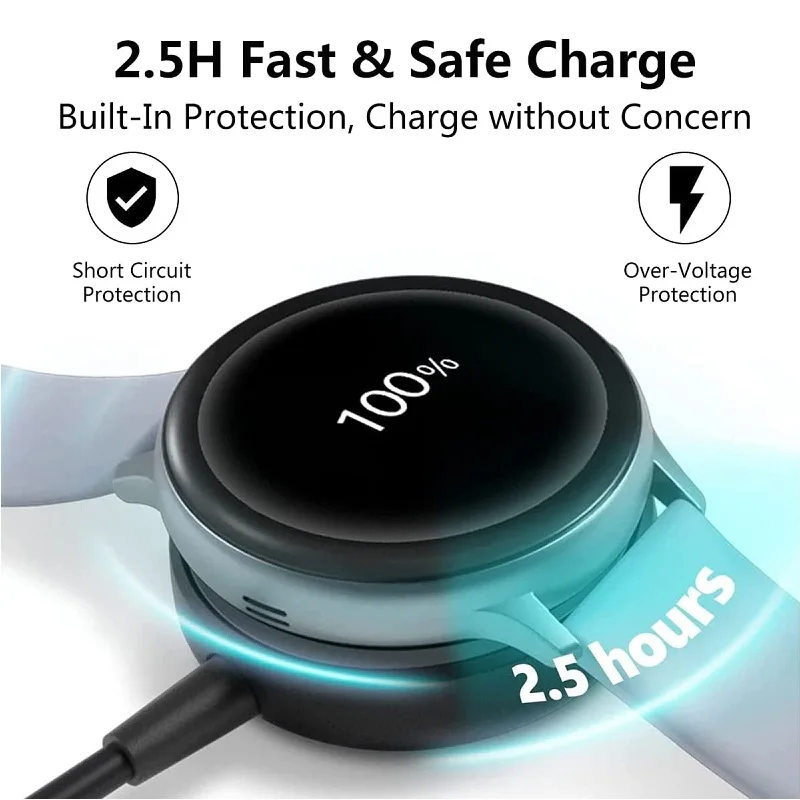 10PCS Charger Cable for Samsung Galaxy Watch 6/5/5Pro/4 Classic 41mm 46mm Active 2 40mm 44mm USB Wireless Charging Dock