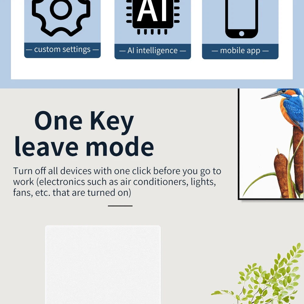 IHSENO Tuya ZigBee Smart Scene Switch Wireless Free Sticker Wall Scene Switch Push Button Battery Powered Transmitter Smart Life