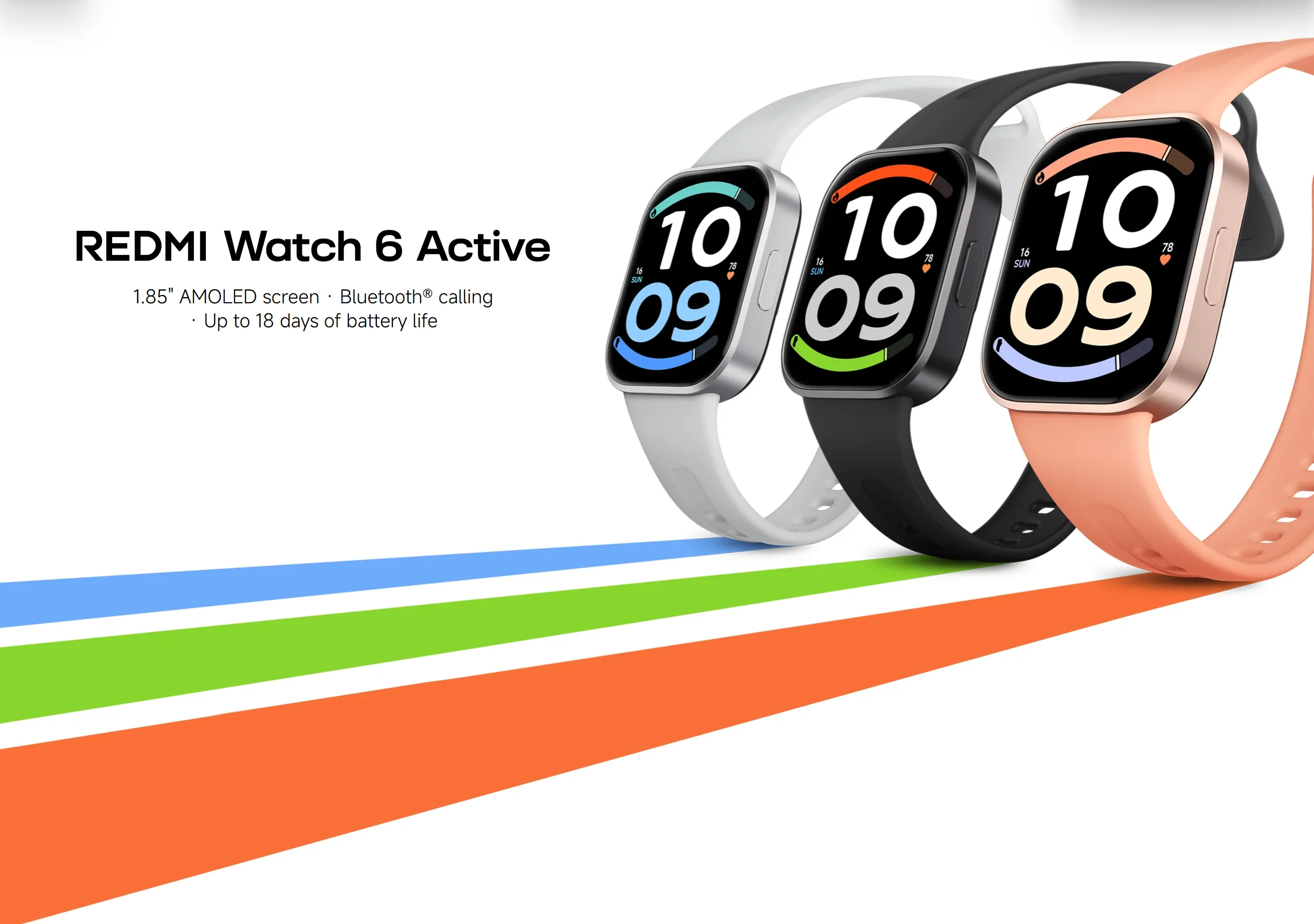 Xiaomi Redmi Watch 6 Active Smartwatch Global Version 1.85'' Display Up to 18 Days of Battery Life 140+ Workout Modes IP68