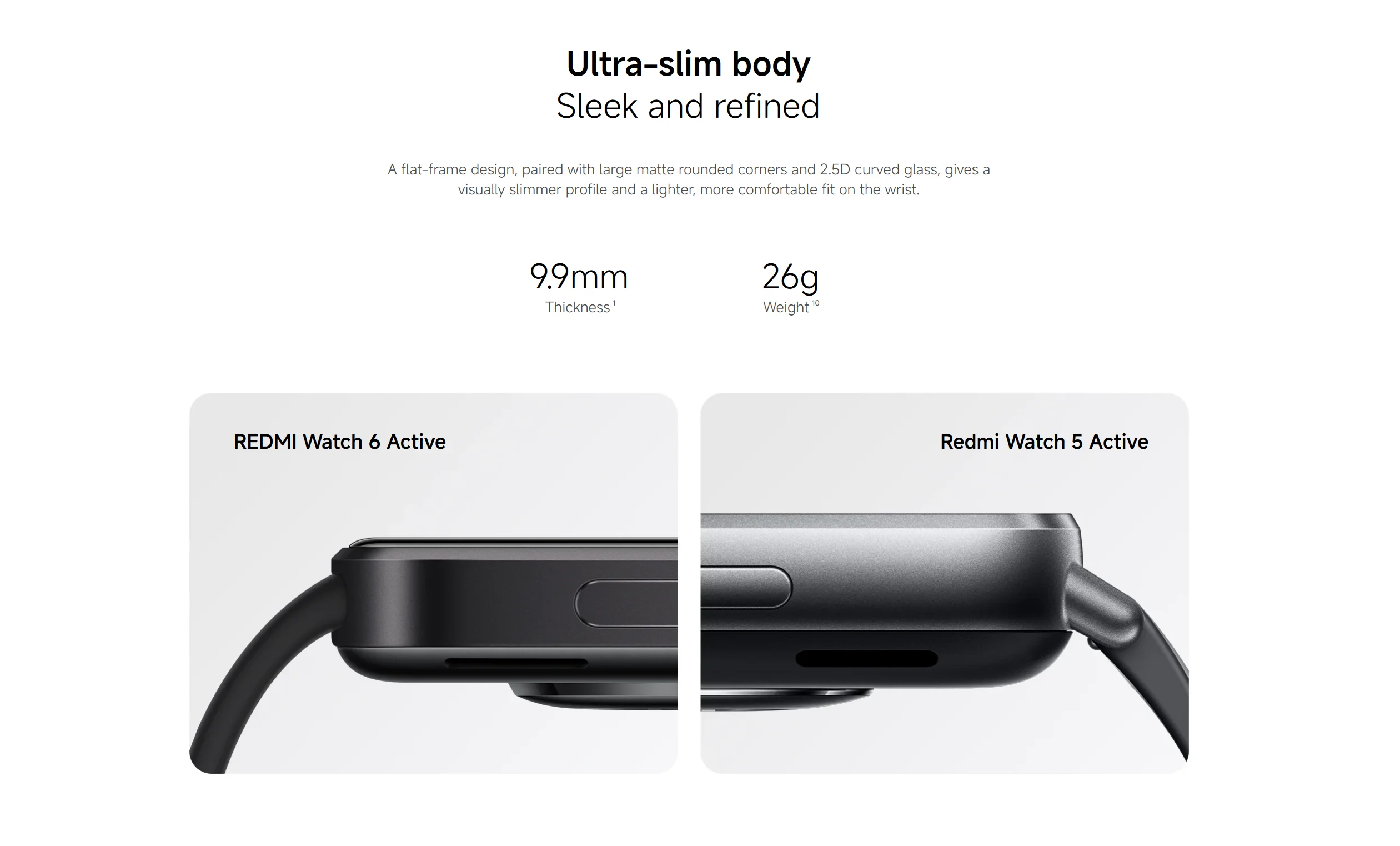 Xiaomi Redmi Watch 6 Active Smartwatch Global Version 1.85'' Display Up to 18 Days of Battery Life 140+ Workout Modes IP68