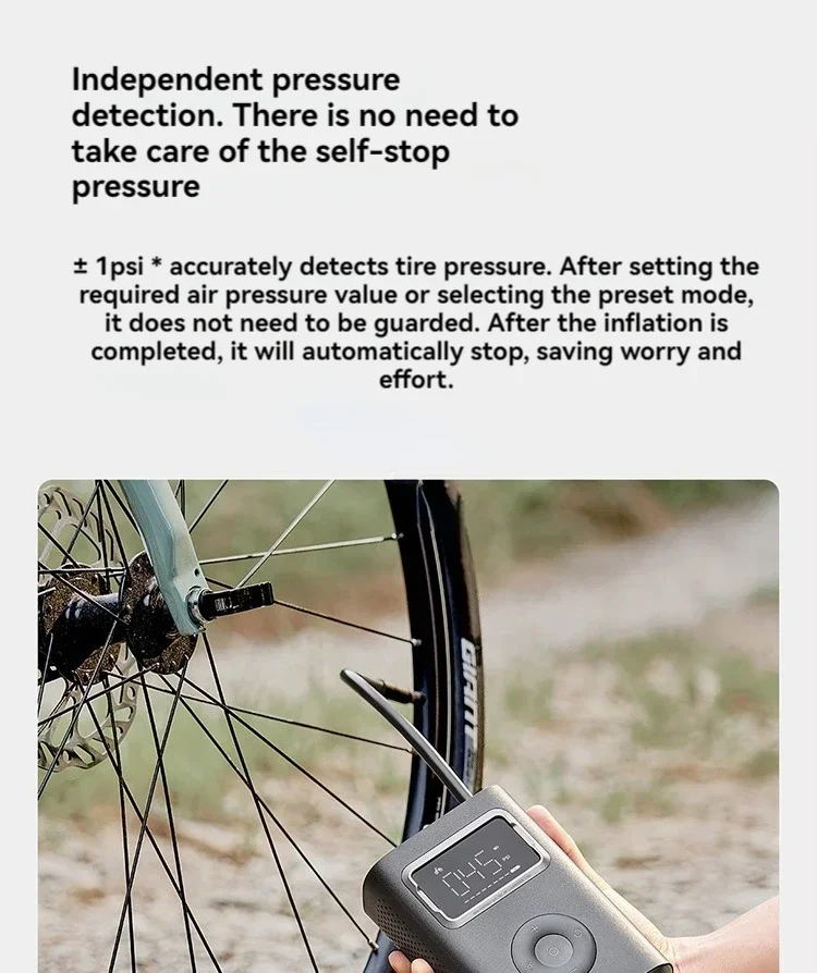 Xiaomi Mijia Air Pump 2 pro Portable Electric Inflator Pump Digital Display Inflator 150psi Max Basketball Tire 2500mAh Bike Car