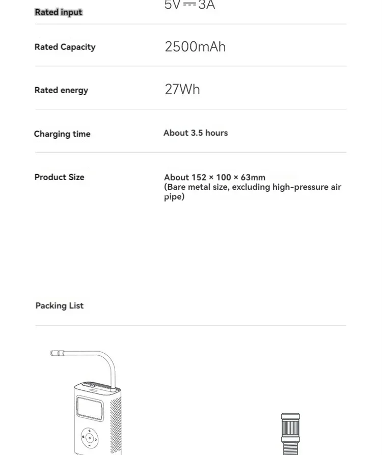 Xiaomi Mijia Air Pump 2 pro Portable Electric Inflator Pump Digital Display Inflator 150psi Max Basketball Tire 2500mAh Bike Car