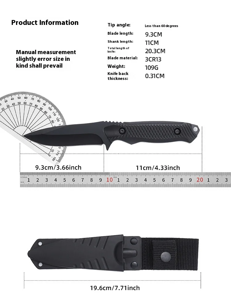 Outdoor Personal Defense Sharp Diving Utility High Hardness Integrated Dragon Bone Design Survival Tool