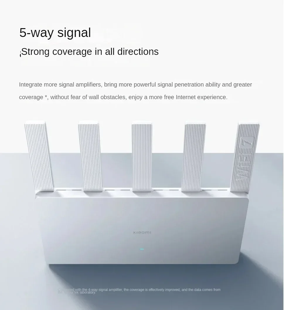 XIAOMI Router BE5000 WiFi 7 5011Mbps 2.5GHz Network Port 512MB Memory Dual Broadband Access Network Security Protection CN