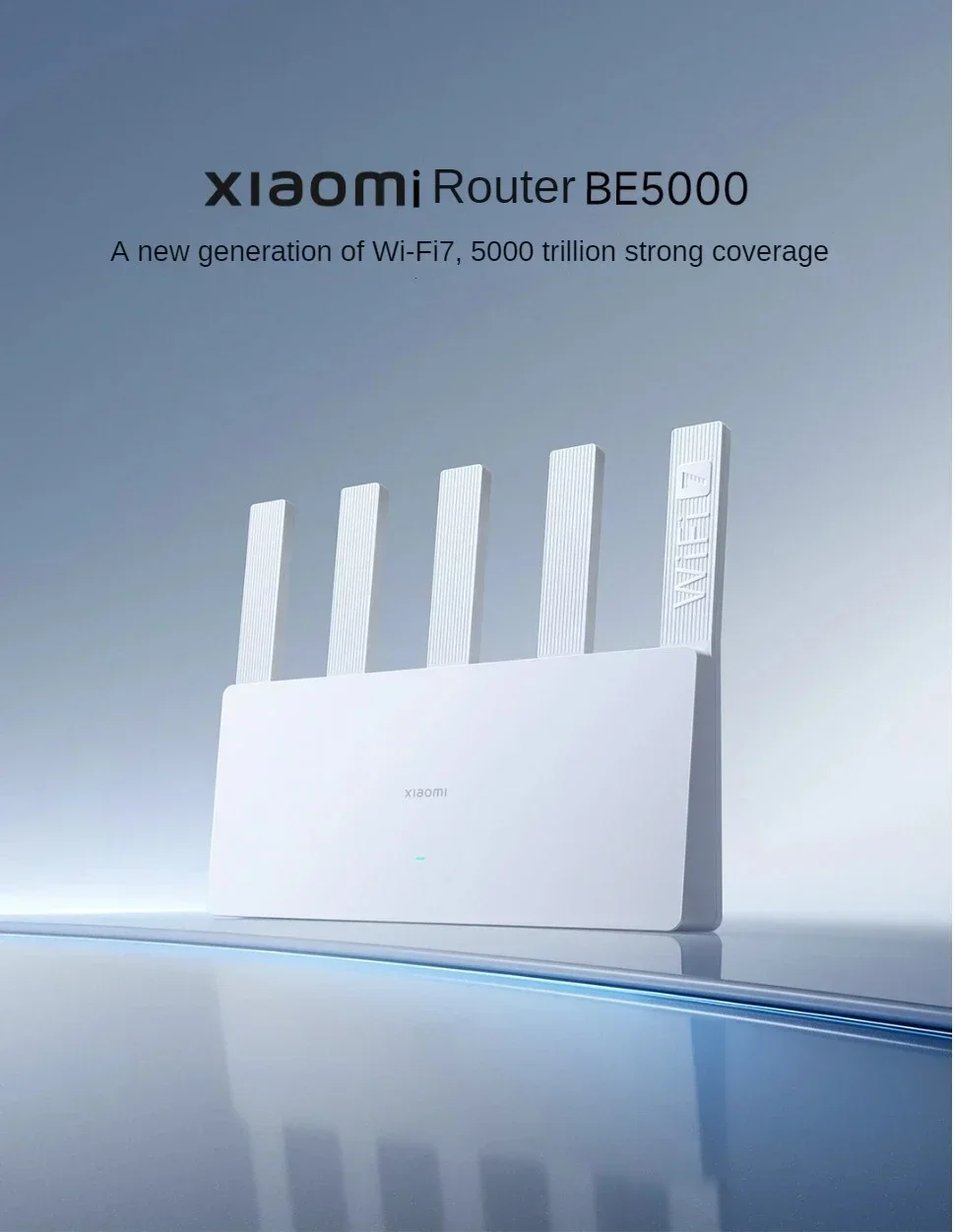 XIAOMI Router BE5000 WiFi 7 5011Mbps 2.5GHz Network Port 512MB Memory Dual Broadband Access Network Security Protection CN
