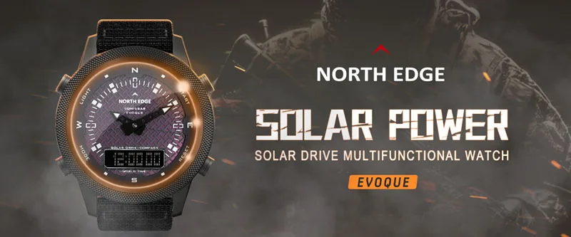NORTH EDGE Mens Dive Watch Military Army Luxury Full Steel Smartwatch Compass Altimeter Barometer Digital Clock Waterproof 200m
