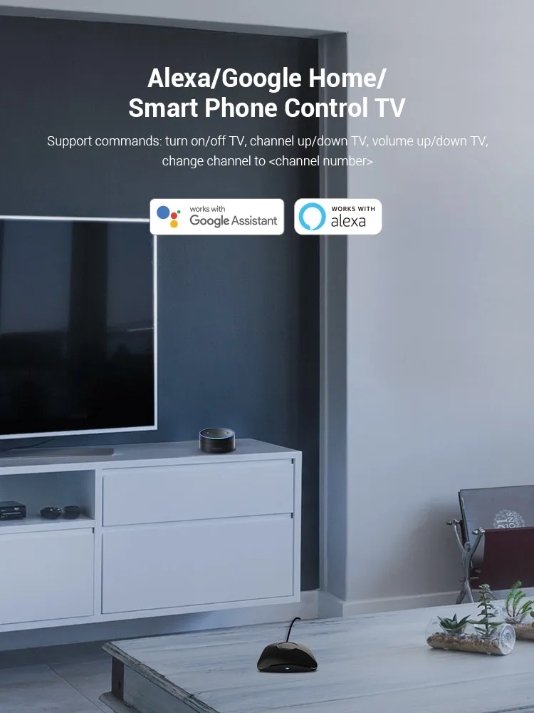 BroadLink RM4 Pro+ HTS2 Version Wireless Universal Remote Hub withTemp and Humidity Sensor Smart Home Solution