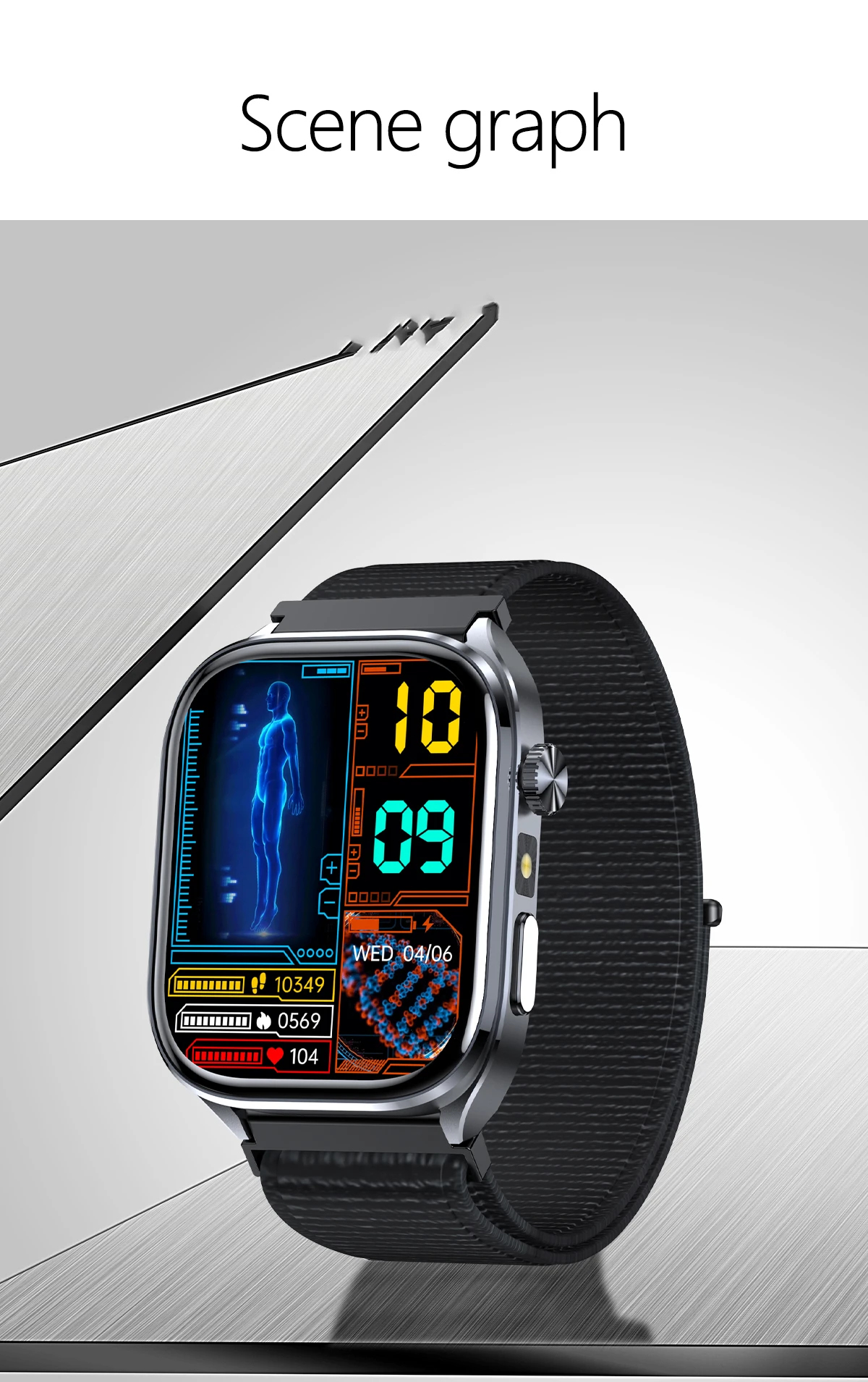 2026 New Body Fat Analysis Health Smart Watch For Men Women ECG Heart Uric Acid Blood Pressure 2.0" AMOLED Clock Call Smartwatch