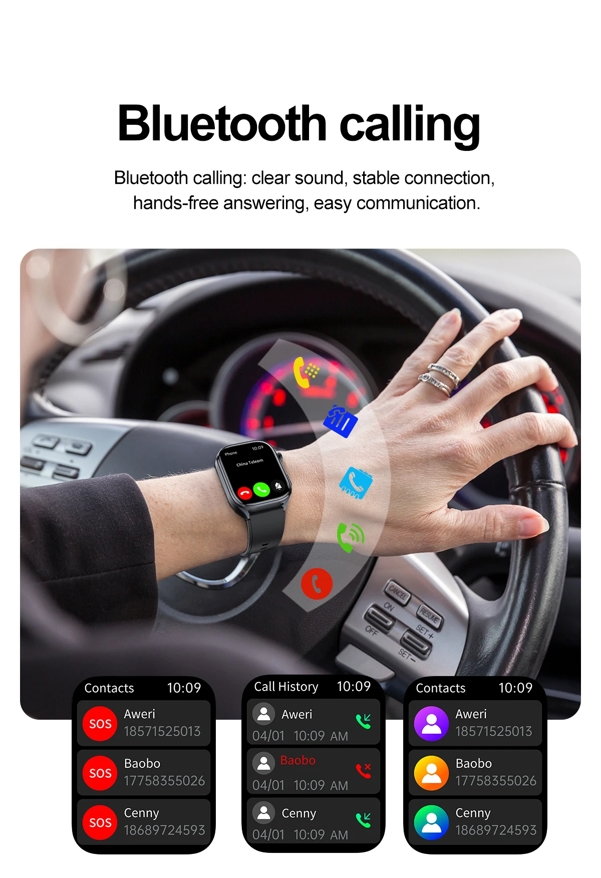 2026 New Body Fat Analysis Health Smart Watch For Men Women ECG Heart Uric Acid Blood Pressure 2.0" AMOLED Clock Call Smartwatch