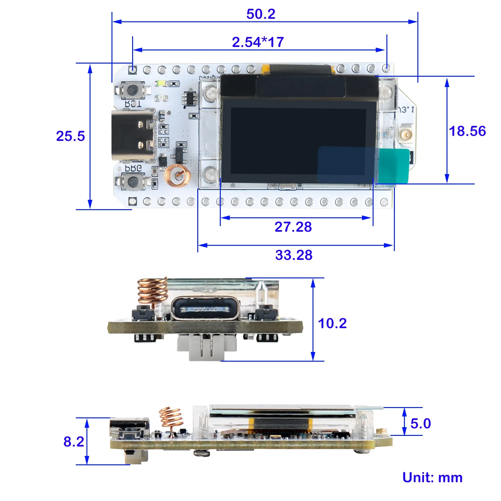 2Sets Heltec LoRa32 V3.2 IoT Dev board ESP32-S3 SX1262 0.96" OLED 863MHZ~928MHZ LoRa Module for Arduino Meshtastic LoRaWAN