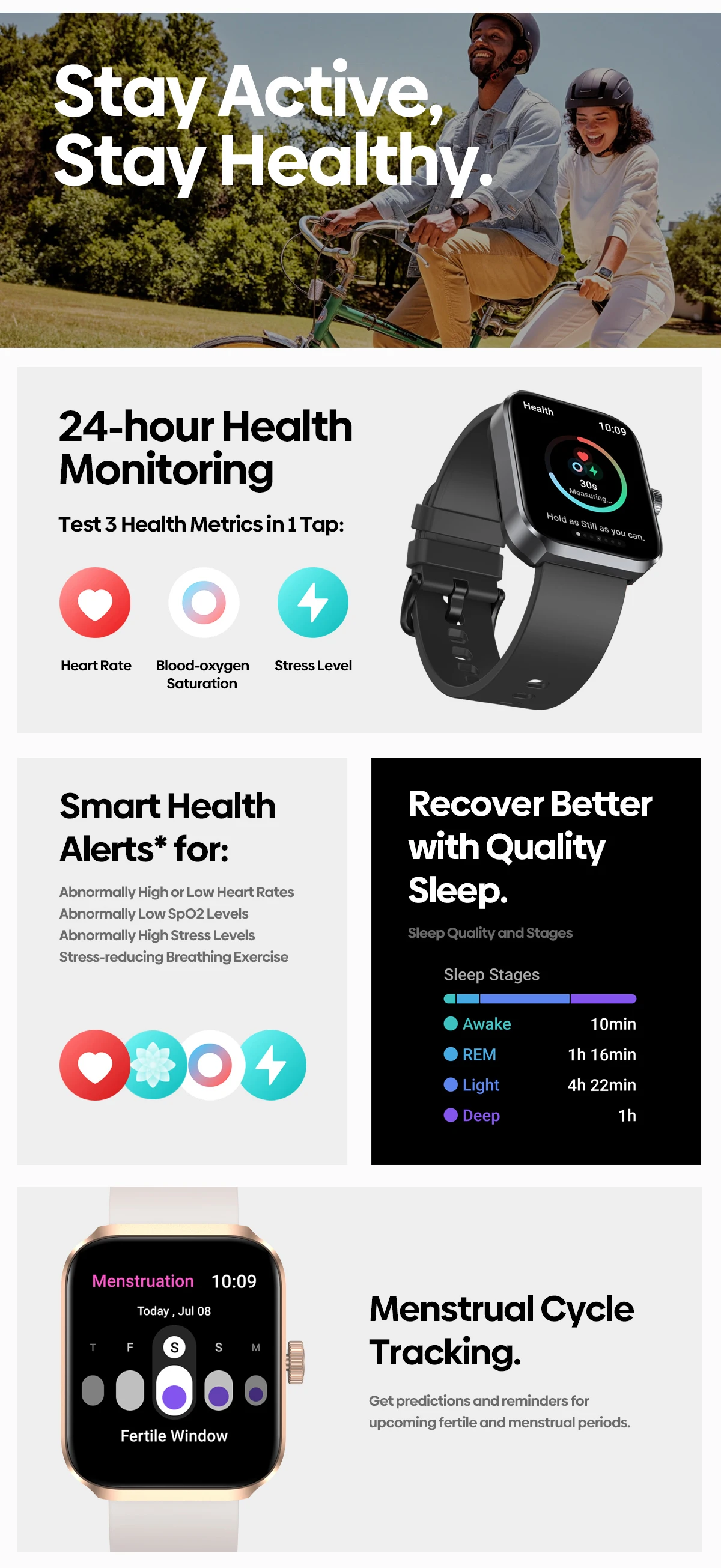 New Zeblaze Beyond 3 Plus GPS Smart Watch 1.78'' AMOLED Display Built-in Alexa Make/Receive Phone Calls 3ATM Sports Smartwatch