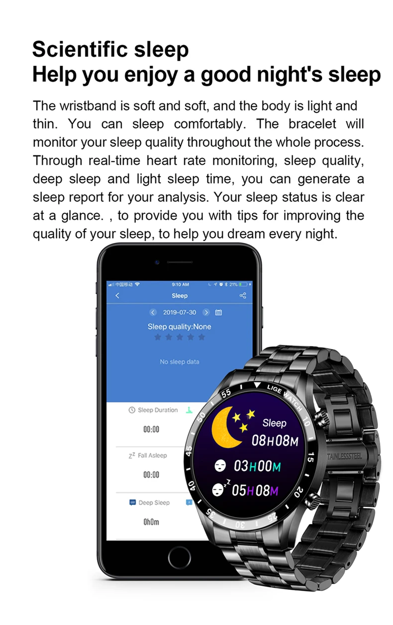 LIGE 2026 Smart Watch For Men Full Circle Touch Screen Bluetooth Call Men Smartwatch Waterproof Sport Activity Fitness Watch+Box
