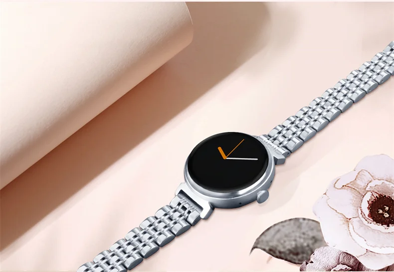 1.04 inch AMOLED Screen Fashion Ladies Smart Watch Screen Always Display Bluetooth Call Smartwatch Metal Body Small Screen Watch