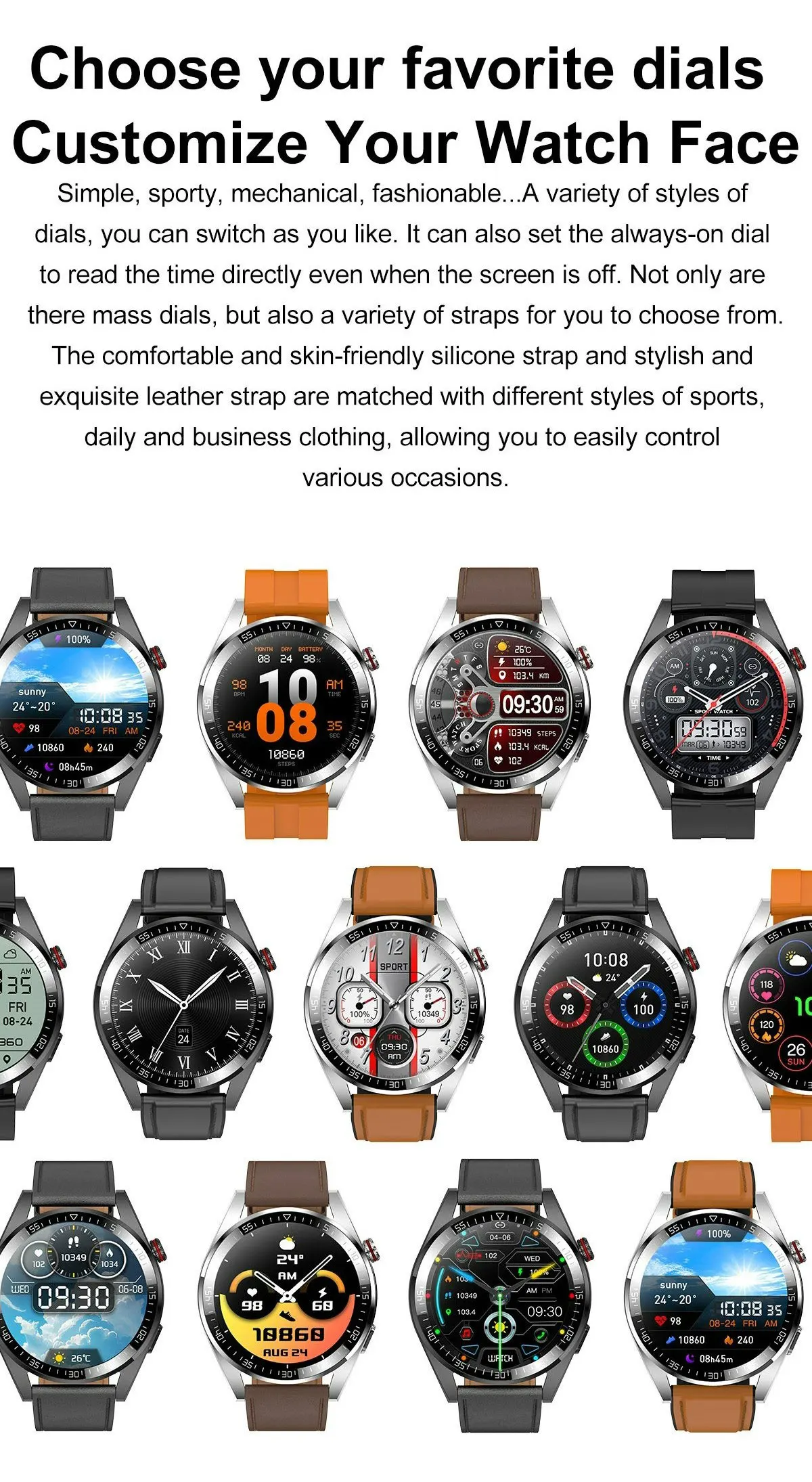 Z30 Pro Smart Watch Men Women Waterproof Wrist Watches 1.43" AMOLED Smartwatch Men Fitness Bracelet Local Music Wristwatch Clock