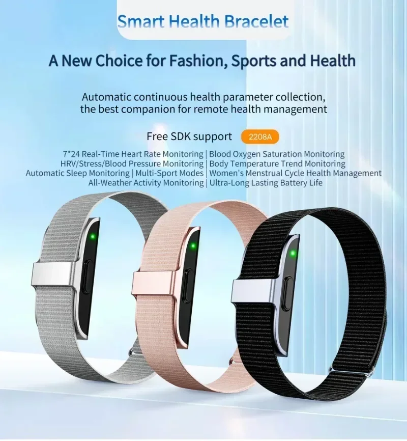 2208A Smart Bracelet Heart Rate Blood Pressure Monitor Pedometer Sport Fitness Tracker for Men Women Electronic Bracelet