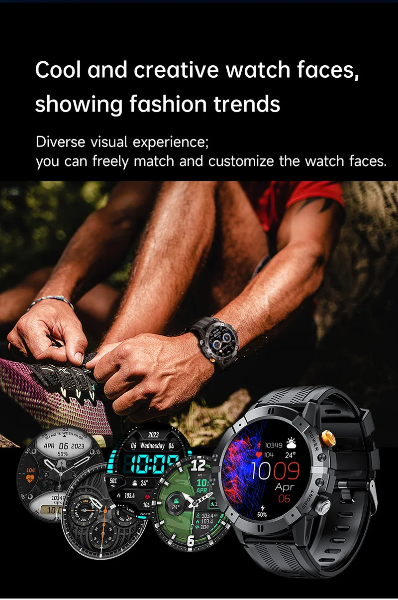 CUBOT C29 SmartWatch 1.52-inch 1ATM Waterproof Sport Watch for Men 410mAh Battery, Bluetooth Call, Heart Rate&24H Health Monitor