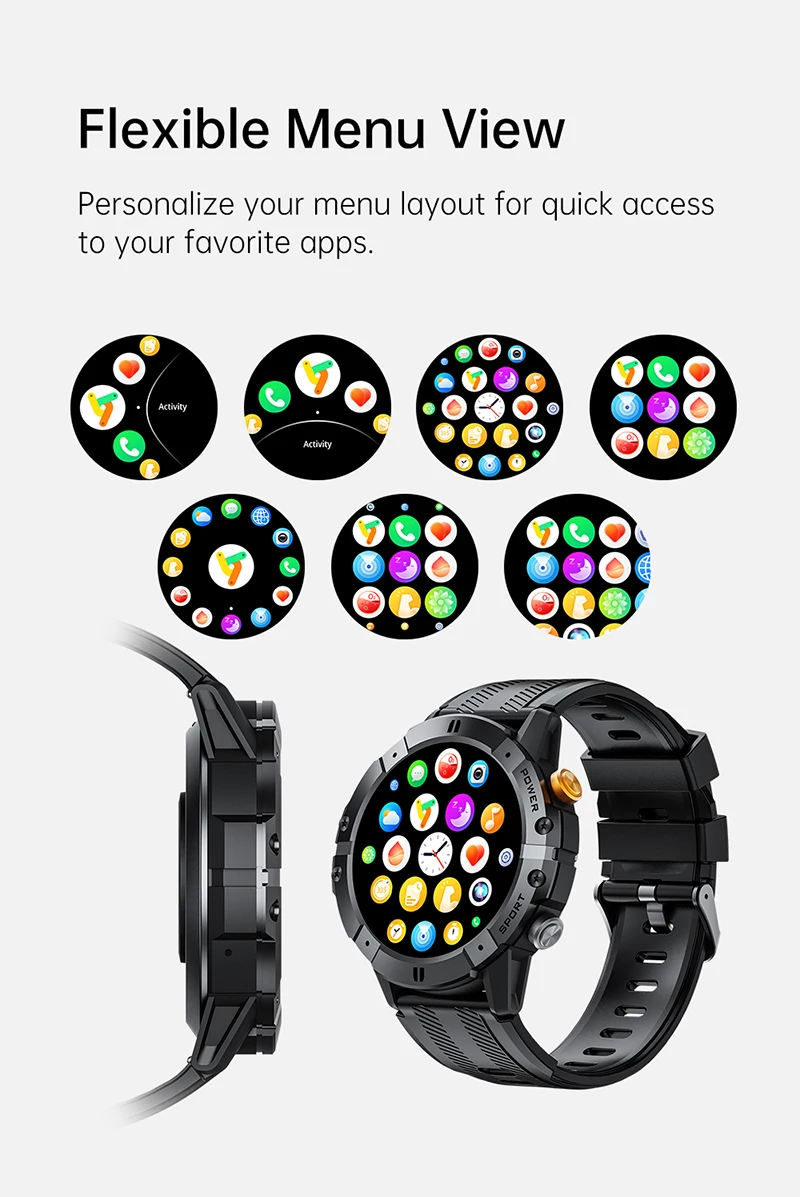 CUBOT C29 SmartWatch 1.52-inch 1ATM Waterproof Sport Watch for Men 410mAh Battery, Bluetooth Call, Heart Rate&24H Health Monitor