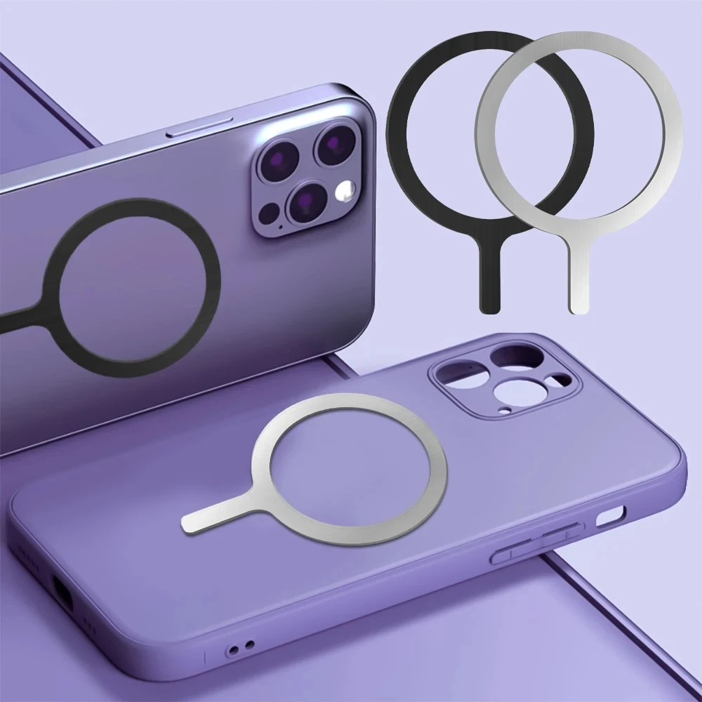 Universal Magnet Sticker Magnetic Adapter Ring Suitable for Magsafe IPhone Wireless Charging Cellphone Round Metal Plate Ring
