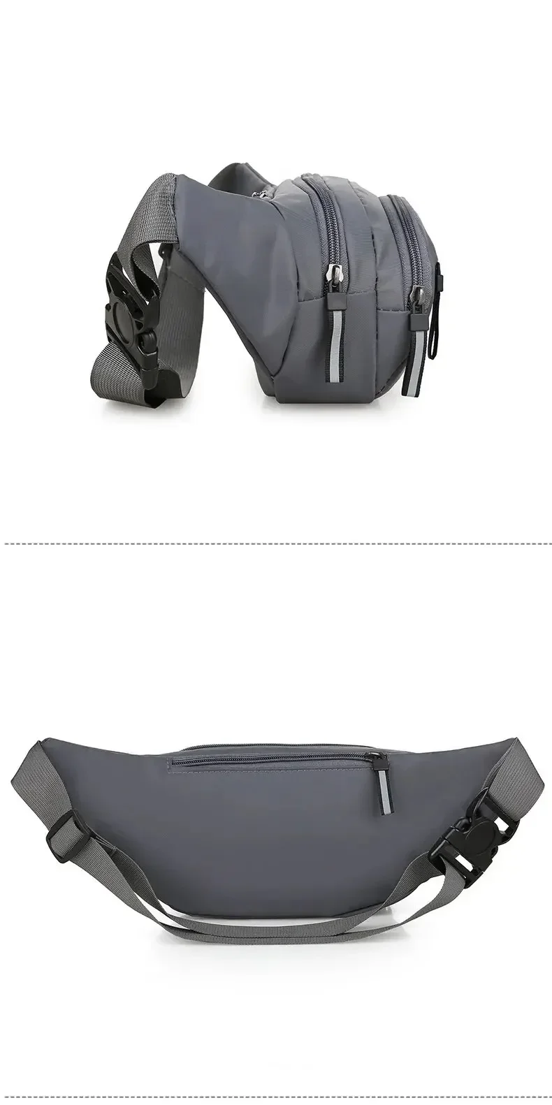 Men Canvas Fit Waistpack Mobile Fanny Waist Packs Men's Sports Outdoor Leisure Running Anti Theft Ultra Thin Invisible Waist Bag