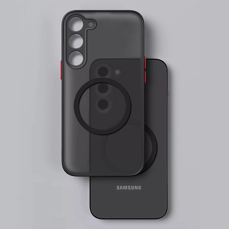 S26 S25 Ultra Plus Case Armor Matte Magnetic For Samsung Galaxy S26 S25 S24 S23 Ultra Plus Cases Frosted Wireless Charge Cover