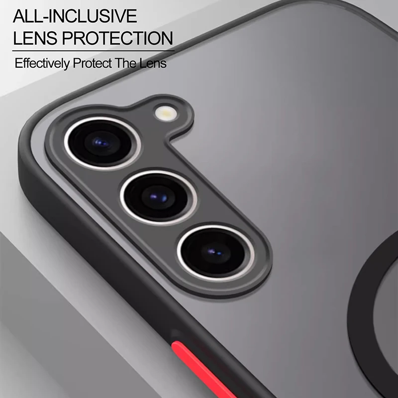 S26 S25 Ultra Plus Case Armor Matte Magnetic For Samsung Galaxy S26 S25 S24 S23 Ultra Plus Cases Frosted Wireless Charge Cover
