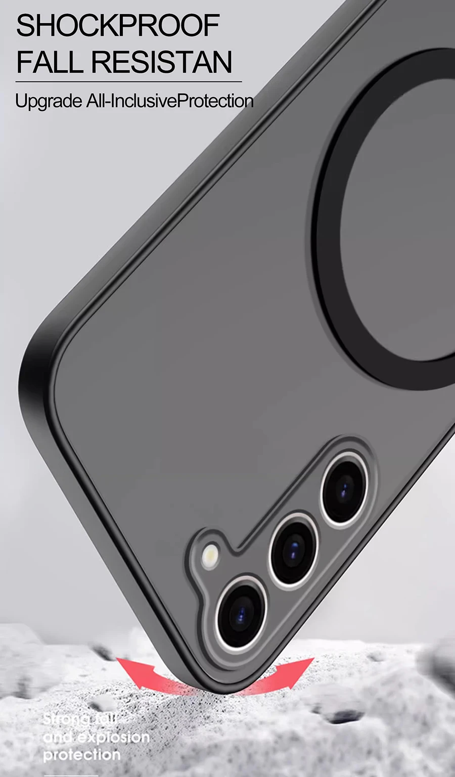 S26 S25 Ultra Plus Case Armor Matte Magnetic For Samsung Galaxy S26 S25 S24 S23 Ultra Plus Cases Frosted Wireless Charge Cover