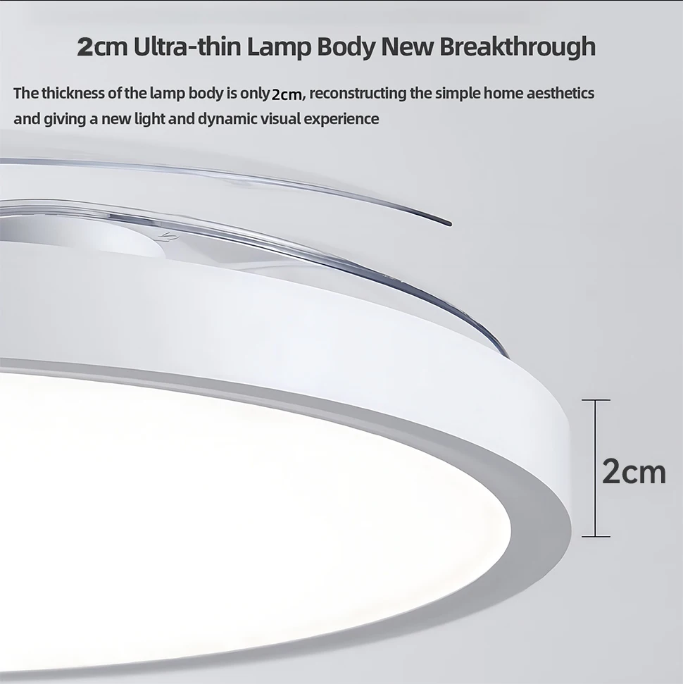 IRALAN Modern Invisible Ceiling Fan with LED Light DC Motor Large Air Volume Remote Control for Bedroom Dining Room