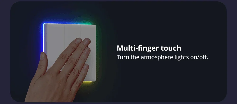 SONOFF Ultimate T5 Smart Wall Switch TX Full Touch Access LED Light Edge Multi-Sensory EWeLink Remote Control Via Alexa Google