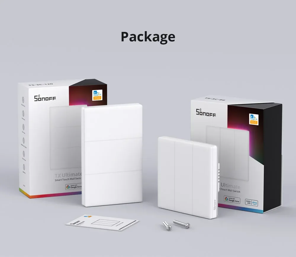 SONOFF Ultimate T5 Smart Wall Switch TX Full Touch Access LED Light Edge Multi-Sensory EWeLink Remote Control Via Alexa Google