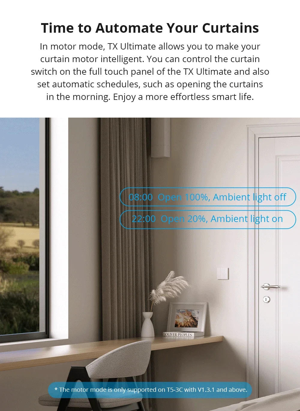 SONOFF Ultimate T5 Smart Wall Switch TX Full Touch Access LED Light Edge Multi-Sensory EWeLink Remote Control Via Alexa Google