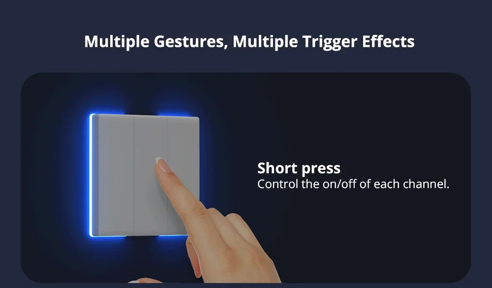 SONOFF Ultimate T5 Smart Wall Switch TX Full Touch Access LED Light Edge Multi-Sensory EWeLink Remote Control Via Alexa Google