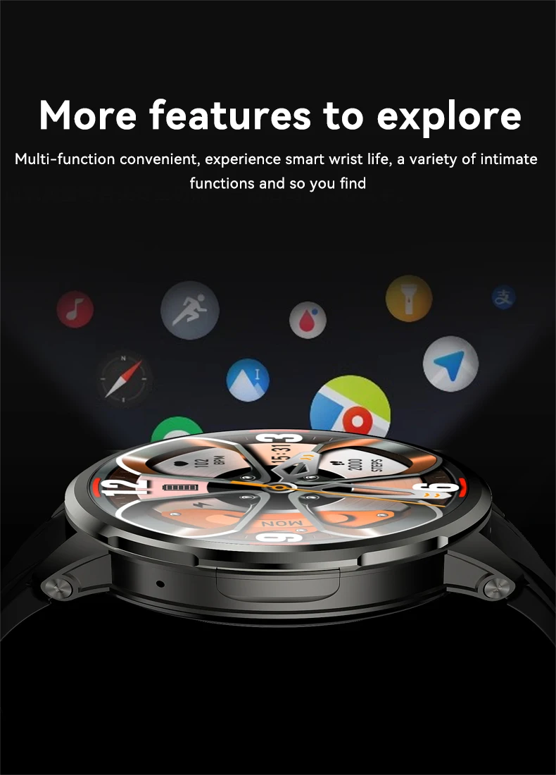 4G Full Network GPS Smart Watch 720*720 AMOLED 2100mah 16GB+256GB RAM Camera Video Call WIFI Google APPS Download 5G Smartwatch