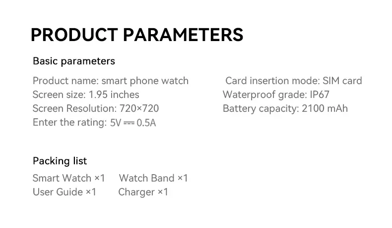 4G Full Network GPS Smart Watch 720*720 AMOLED 2100mah 16GB+256GB RAM Camera Video Call WIFI Google APPS Download 5G Smartwatch