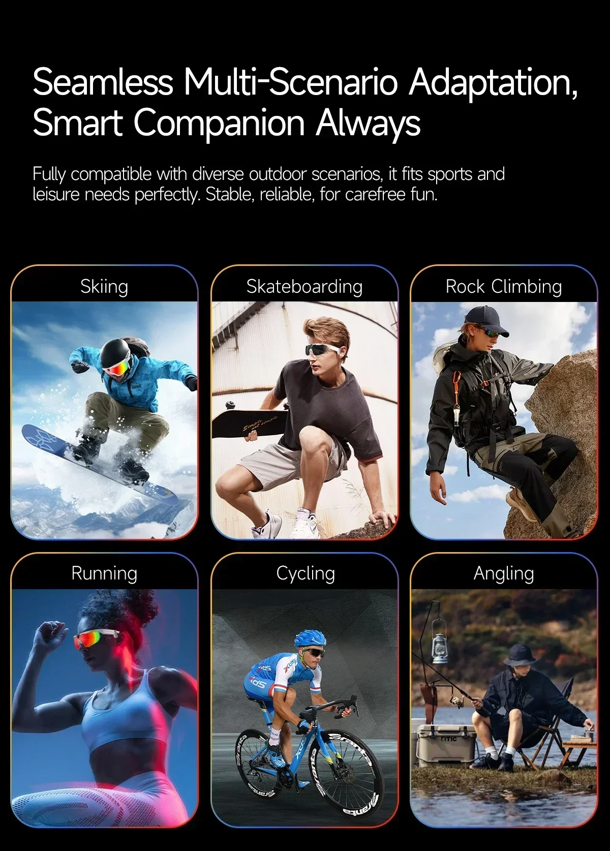 Outdoor Sports Sunglasses 2026 New Smart Cycling Glasses BT Call AI Translation AI Conversation 32MP HD Photo 8MP HD Camera