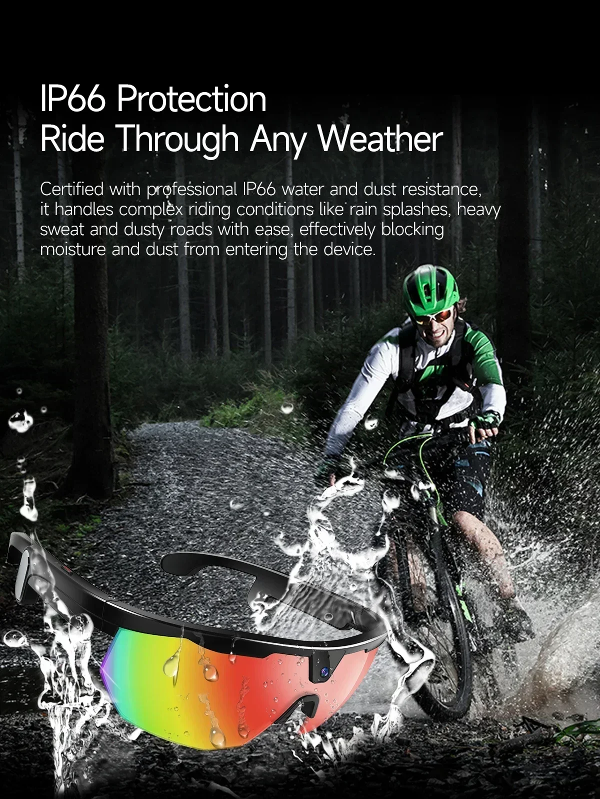 Outdoor Sports Sunglasses 2026 New Smart Cycling Glasses BT Call AI Translation AI Conversation 32MP HD Photo 8MP HD Camera