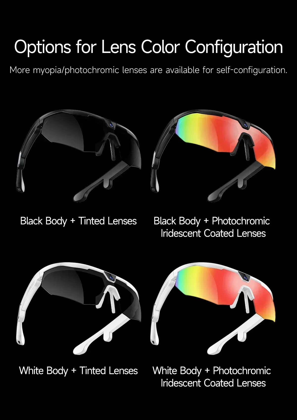 Outdoor Sports Sunglasses 2026 New Smart Cycling Glasses BT Call AI Translation AI Conversation 32MP HD Photo 8MP HD Camera