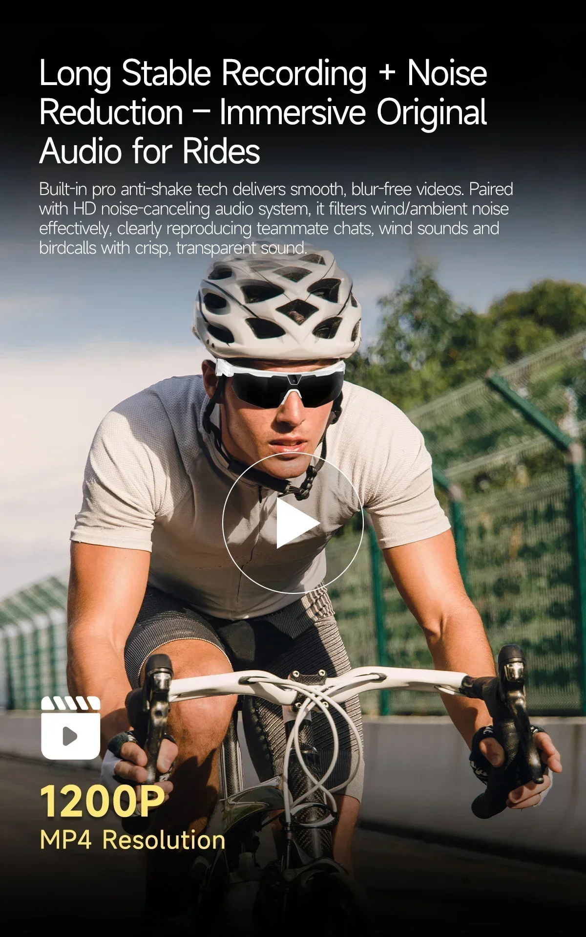 Outdoor Sports Sunglasses 2026 New Smart Cycling Glasses BT Call AI Translation AI Conversation 32MP HD Photo 8MP HD Camera